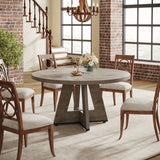 Rustic Round Farmhouse Dining Table for Cozy Family Meals