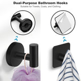Matte Black Bathroom Hardware Set Stainless Steel Accessories Kit