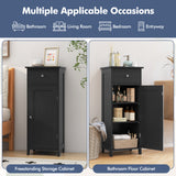 Sleek Modern Bathroom Storage Cabinet with Adjustable Shelves