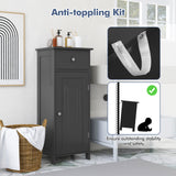 Sleek Modern Bathroom Storage Cabinet with Adjustable Shelves