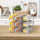 Metal Can Organizer Rack for Pantry Space Saving Kitchen Storage