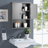 Space-Saving Wall-Mounted Bathroom Storage Cabinet with Adjustable Shelves
