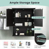Space-Saving Wall-Mounted Bathroom Storage Cabinet with Adjustable Shelves