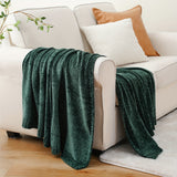 Boho Chenille Knit Throw Blanket for Cozy Home Decor