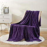 Boho Chenille Knit Throw Blanket for Cozy Home Decor