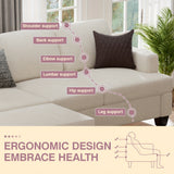 Actflame Modern Modular Sectional Cloud Couch With Ottoman