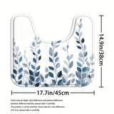 Blue Eucalyptus Shower Curtain Set with Botanical Decor Accessories