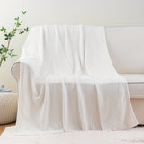 Boho Chenille Knit Throw Blanket for Cozy Home Decor