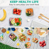 Airtight Glass Food Storage Container Set with Flip Top Lids