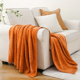 Boho Chenille Knit Throw Blanket for Cozy Home Decor