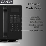 Candy Compact Countertop Microwave with 9 Cooking Presets