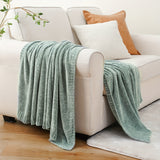 Boho Chenille Knit Throw Blanket for Cozy Home Decor