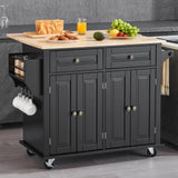 VEVOR Kitchen Island Cart with Drawer and Rolling Storage Shelves