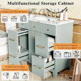 Stylish Bathroom Vanity with Ceramic Sink and Soft Close Doors