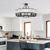 French Traditional 8 Light Round Chandelier With Crystals