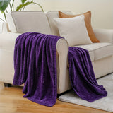 Boho Chenille Knit Throw Blanket for Cozy Home Decor