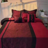 Luxurious 7 Piece Jacquard Microfiber Comforter Set
