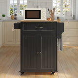 Versatile Kitchen Island Cart with Adjustable Shelf and Storage