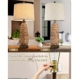 Stylish Rattan Table Lamps with USB Ports for Any Room
