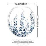 Blue Eucalyptus Shower Curtain Set with Botanical Decor Accessories