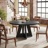 Rustic Round Farmhouse Dining Table for Cozy Family Meals