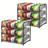 Metal Can Organizer Rack for Pantry Space Saving Kitchen Storage