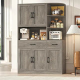 Modern Kitchen Hutch With Five Doors And Two Drawers
