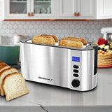 Digital Stainless Steel 4 Slice Toaster With Bagel Defrost