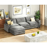 Modular Sectional Sofa With Reversible Ottoman Comfort