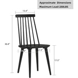 Wood Dining Chairs Set of Four Slat Back Farmhouse Style