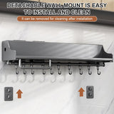 Hanging Metal Kitchen Storage Rack With Hooks For Spices