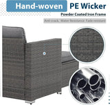 All Weather Outdoor Patio Furniture Set Sectional Sofa