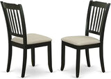 Linen Upholstered Wooden Kitchen Dining Chairs Collection