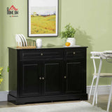 Contemporary buffet cabinet with storage drawers and shelves