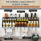 Hanging Metal Kitchen Storage Rack With Hooks For Spices