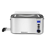 Digital Stainless Steel 4 Slice Toaster With Bagel Defrost