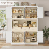 Modern kitchen storage cabinet with drawers and doors