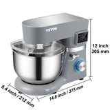 SucceBuy Stand Mixer With 6 Speeds LCD Timer Dough Hook