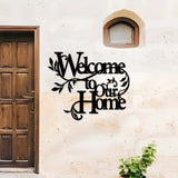 Welcome To Our Home Wall Sign Metal Iron Wall Decor