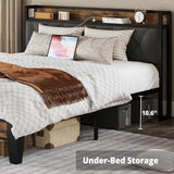 ANCTOR Bed Frames With Storage Headboard And Outlets