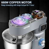 SucceBuy Stand Mixer With 6 Speeds LCD Timer Dough Hook