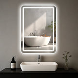 LED Backlit Vanity Mirror With Fogless Demister Wall Mount