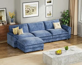 Modular Sectional Sofa With Reversible Ottoman Comfort
