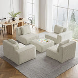 Luxury Cloud Style Sectional Sofa With Ottomans Living Room