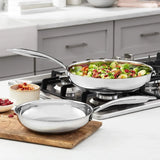 Amazon Basics Stainless Steel Fry Pan Set Induction Ready