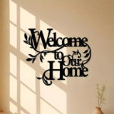 Welcome To Our Home Wall Sign Metal Iron Wall Decor