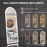Arch LED Mirror With Three Temps And Adjustable Brightness