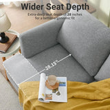 Mid Century Loveseat Upholstered Two Seater Sofa Lounge