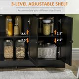 Stylish dining sideboard cabinet with drawers and shelves