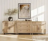 Reclaimed wood style vintage sideboard cabinet with storage